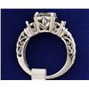 Image 3 : 1 carat Princess cut "Leo" Diamond ring with Sapphires