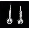 Image 1 : Brilliant White Sapphire Earrings set in Sterling Silver