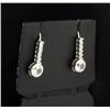 Image 2 : Brilliant White Sapphire Earrings set in Sterling Silver