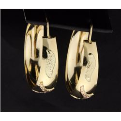 Super Large Hoop Earrings in Multi Color 14k