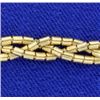 Image 2 : 6 3/4 Inch Braided Gold Bracelet