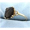 Image 2 : Smokey Topaz & Diamond Ring