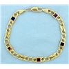 Image 1 : Multi Color Gemstone Bracelet