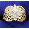 Image 1 : 1 ct TW Diamond Cluster Ring