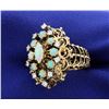 Image 2 : Vintage Opal & Diamond ring