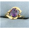 Image 1 : Amethyst and Diamond Ring