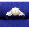 Image 1 : Pearl & Diamond Ring