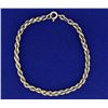 Image 1 : Italian Made 7 Inch Rope Style Bracelet