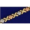 Image 2 : Rose, White, and Yellow Gold Anklet