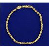 Image 1 : 7 1/4 Inch Rope Bracelet with diamond