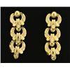 Image 1 : Link Style Gold Dangle Earrings