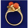Image 3 : Pink Coral and Gold Ring