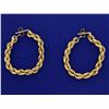 Image 1 : Rope Chain Hoop Earrings