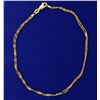Image 1 : Italian Made Double Strand Gold Rope Anklet