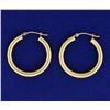 Image 1 : 1 Inch Hoop Earrings