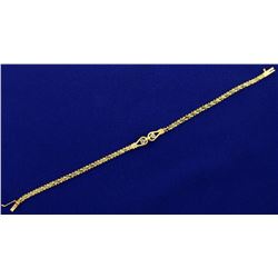 Diamond Wheat Link Bracelet