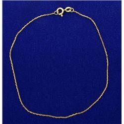 10 3/4 Inch Box Link Anklet