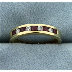 Diamond and Ruby Band Ring