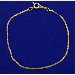7 1/4 Inch Flat S Link Bracelet