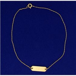 10 1/4 Inch "K" Anklet