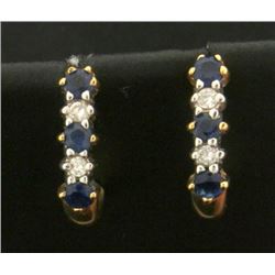 Diamond and Sapphire Earrings