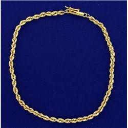 9 Inch Rope Style Anklet