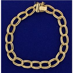 7 1/2 Inch Large Link Charm Bracelet