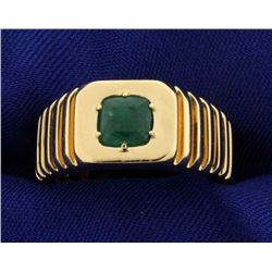 3/4ct Natural Emerald Ring- Men's or Women's