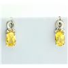 Image 1 : Oval Citrine and Diamond Earrings