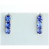 Image 1 : Three Stone Tanzanite earrings
