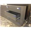 Image 2 : HERMAN MILLER COBALT GREY INDEPENDENTLY LOCKING 4 DRAWER LATERAL FILE CABINET WITH KEYS