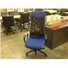 Image 1 : BLUE HIGH BACK EURO STYLE EXECUTIVE CHAIR