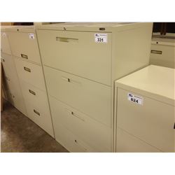 BEIGE 4 DRAWER LATERAL FILE CABINET
