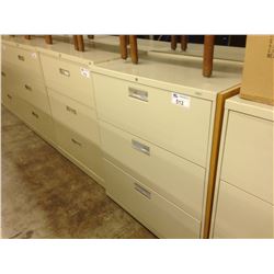 BEIGE 3 DRAWER LATERAL FILE CABINET