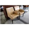 Image 2 : PAIR OF CREAM COLOURED ARM CHAIRS