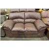 Image 1 : 2 PIECE LEATHER SOFA AND LOVE SEAT SET