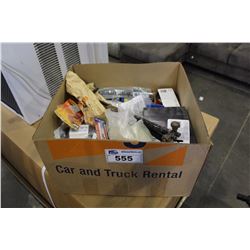 BOX OF MISC TOOLS AND MORE