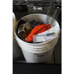 PAIL OF MISC TOOLS