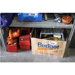 SHELF LOT OF MISC TOOLS