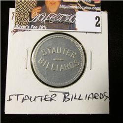 Stauter/Billiards .,  Good Amusement/25c/Only , al., 26mm, #510 Ia.