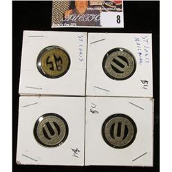 (4) St. Louis area Transit Tokens.