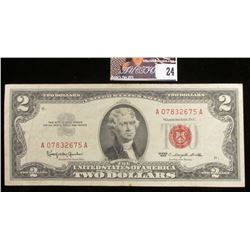 Series 1963 Two Dollar U.S. Note with Red Seal.