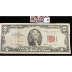 Series 1963 Two Dollar U.S. Note with Red Seal.