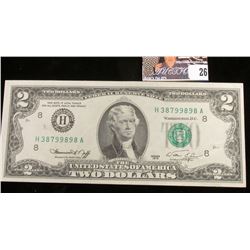 Series 1976 Two Dollar Federal Reserve Note. Nearly CU.