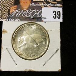 1967 Canada Silver 'Bobcat Confederation' Quarter, Prooflike.