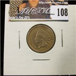 1863 Indian Head Cent, VG.