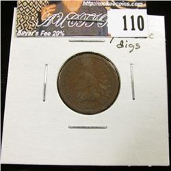 1864 L Indian Head Cent, VG with digs on neck.