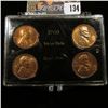 Image 1 : 1960 P & D Small & Large Date Lincoln Cents in a black Snaptight case with gold lettering.