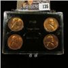 Image 1 : 1960 P & D Small & Large Date Lincoln Cents in a black Snaptight case with gold lettering.