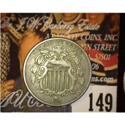 1868 U.S. Shield Nickel, VF.